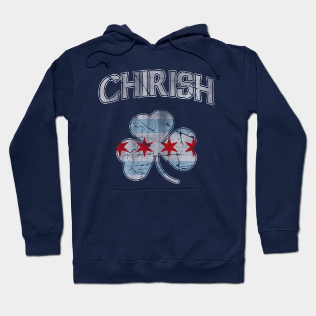 Chirish Chicago Flag Shamrock Hoodie by E